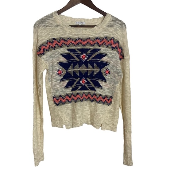dELiA's Aztec Print Lightweight Sweater Size S - Picture 2 of 10